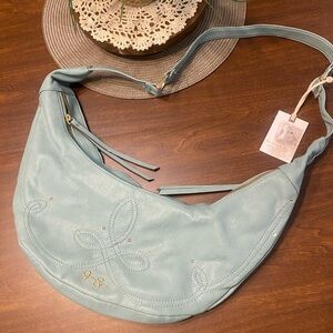 Jessica Simpson NWT London Hobo In Dusty Jade crossbody Handbag Purse Zip Accent